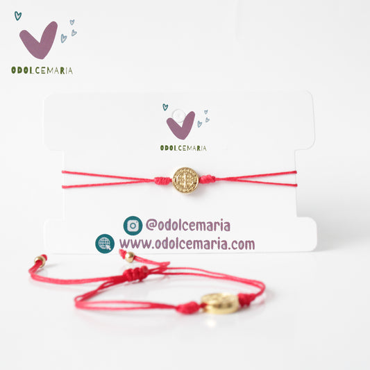 Stylish and Versatile Miyuki Red and Gold Plated Saint Benedict Wrap Bracelet