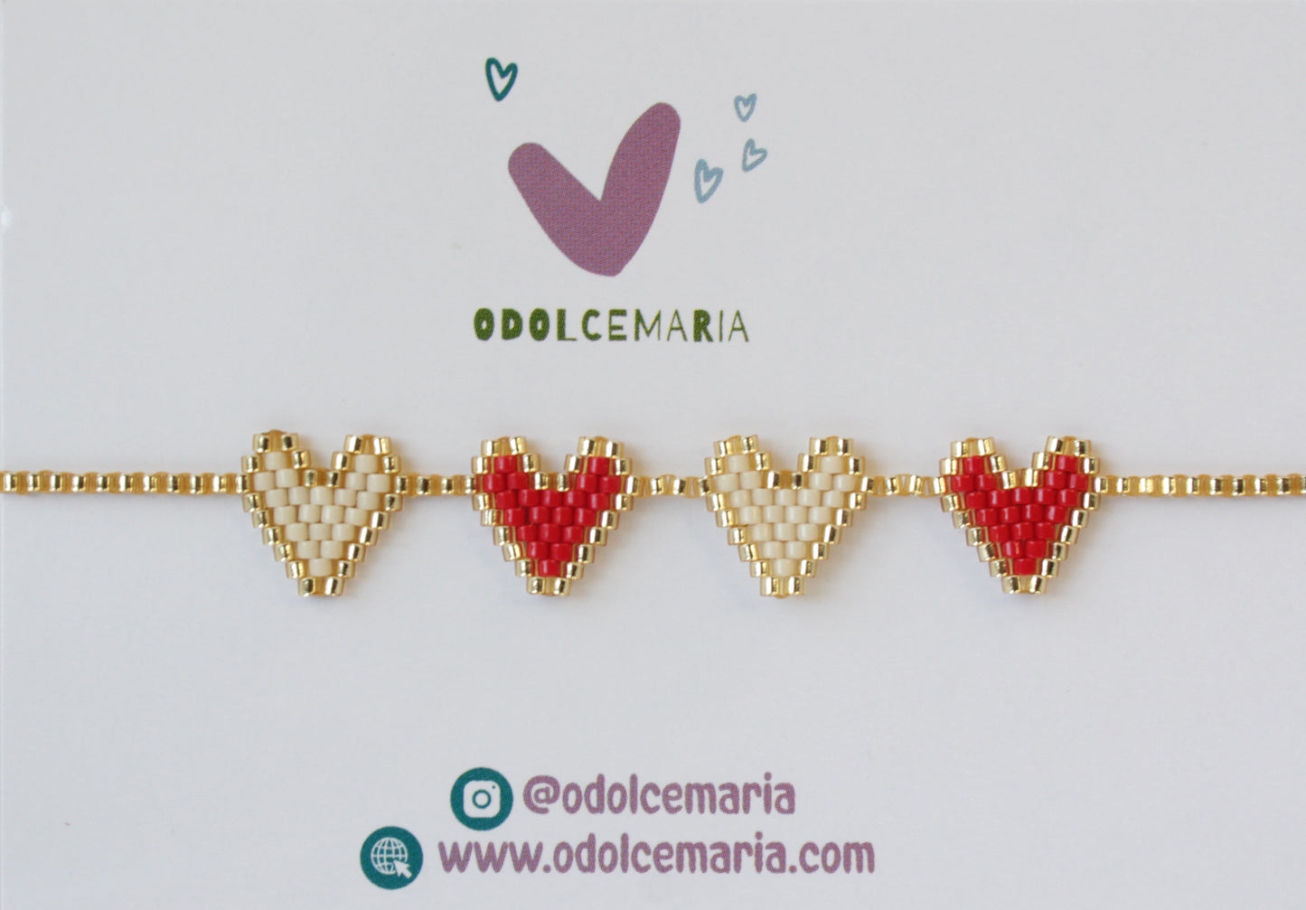 Stylish and Versatile Miyuki Red and Beige Wrap Bracelet