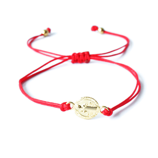 Stylish and Versatile Miyuki Red and Gold Saint Benedict Wrap Bracelet