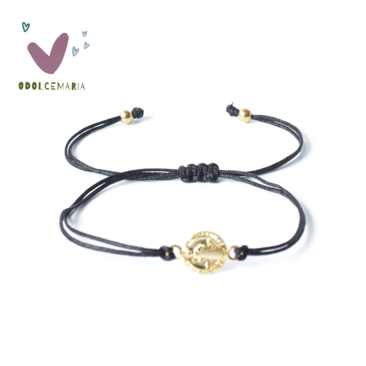 Stylish and Versatile Miyuki Black and Gold  Saint Benedict Wrap Bracelet