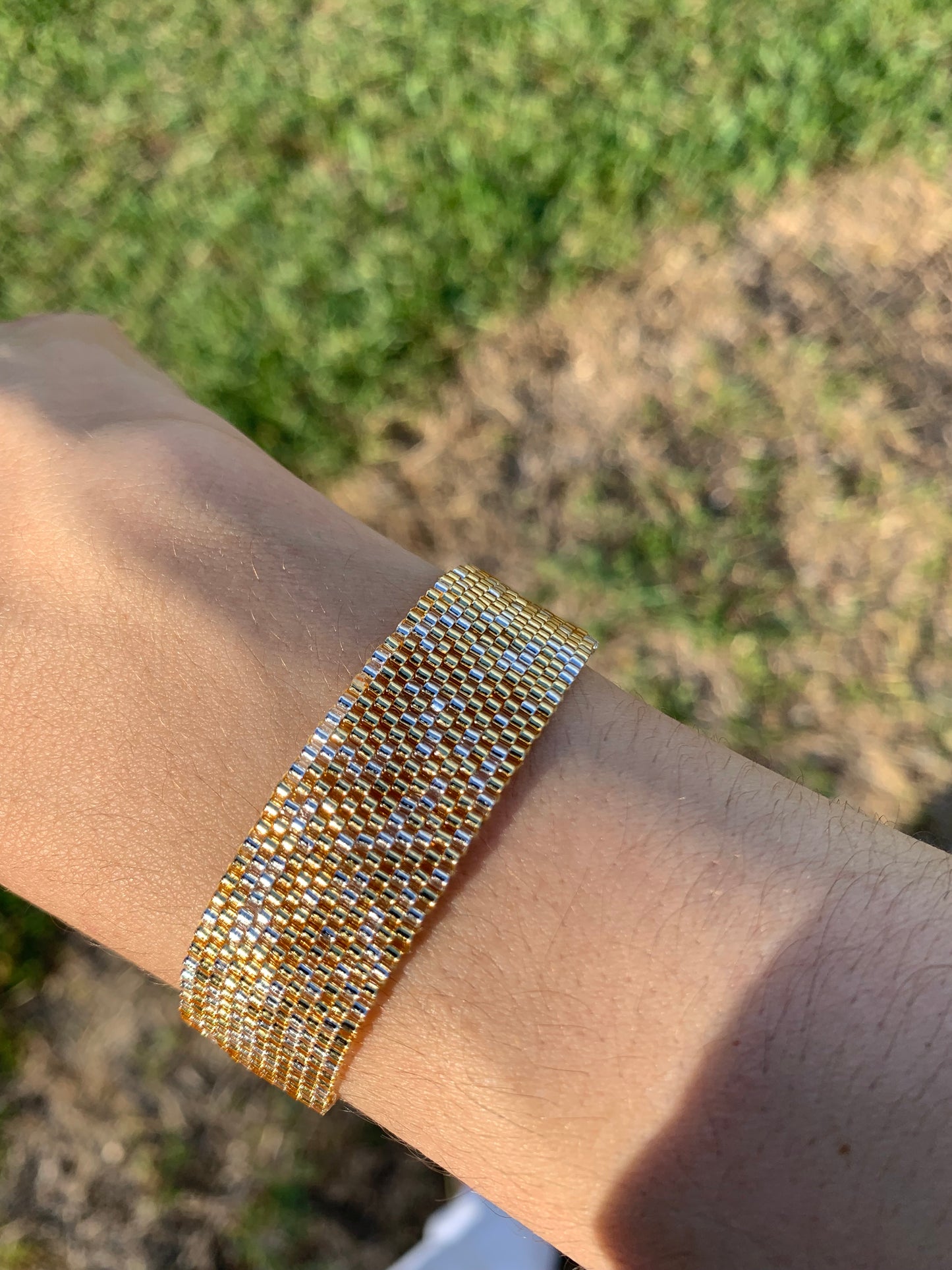 Miyuki Gold Wrap Bracelet