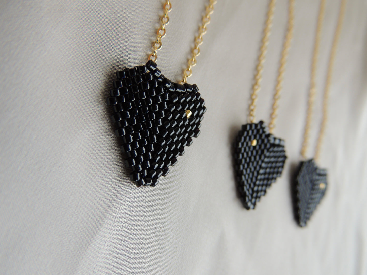 Stylish and Versatile Miyuki black and gold plated Necklace