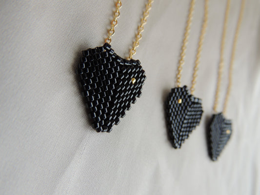 Stylish and Versatile Miyuki black and gold plated Necklace