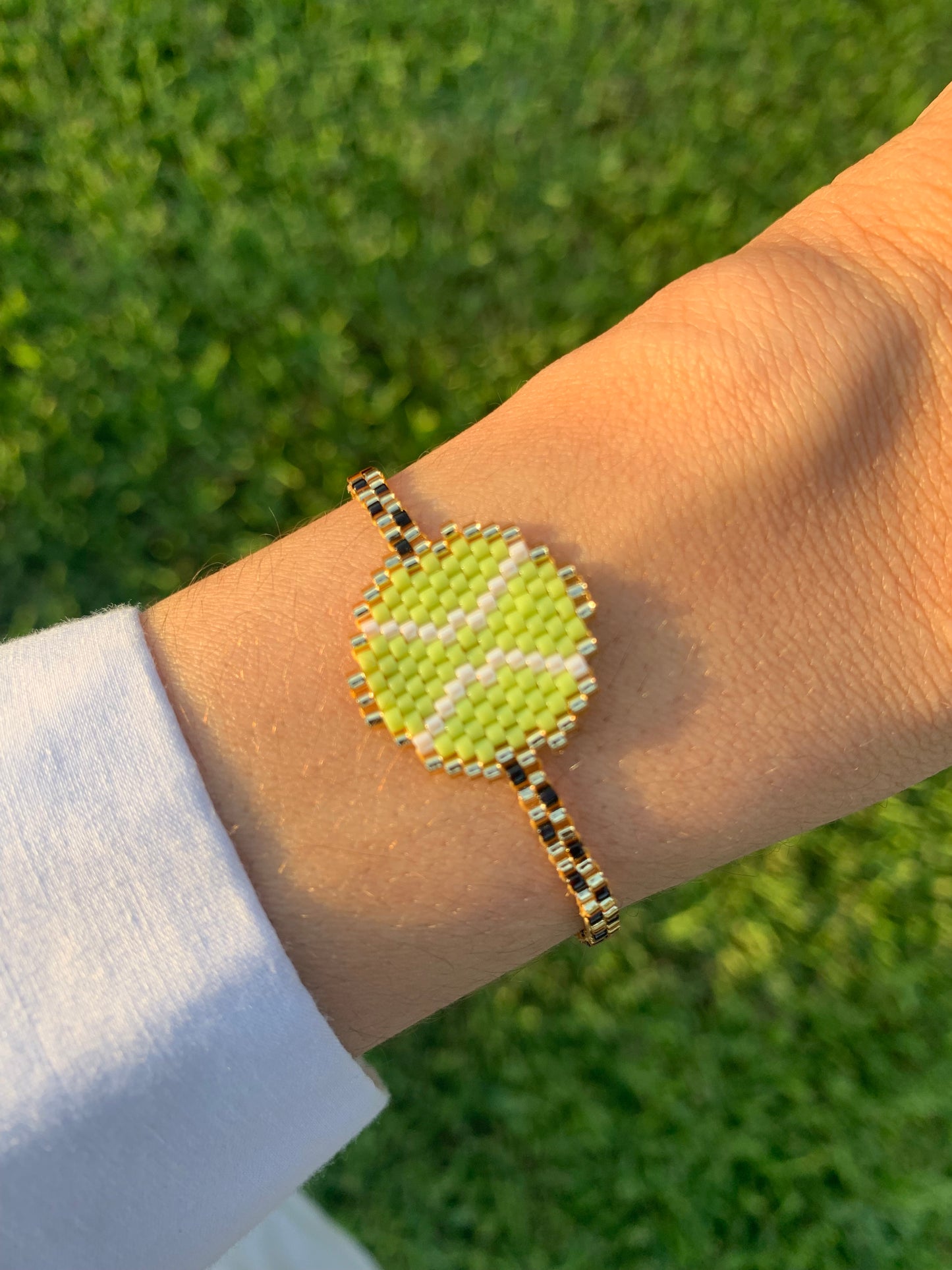 Bracelet - Tennis time Gold plated and black