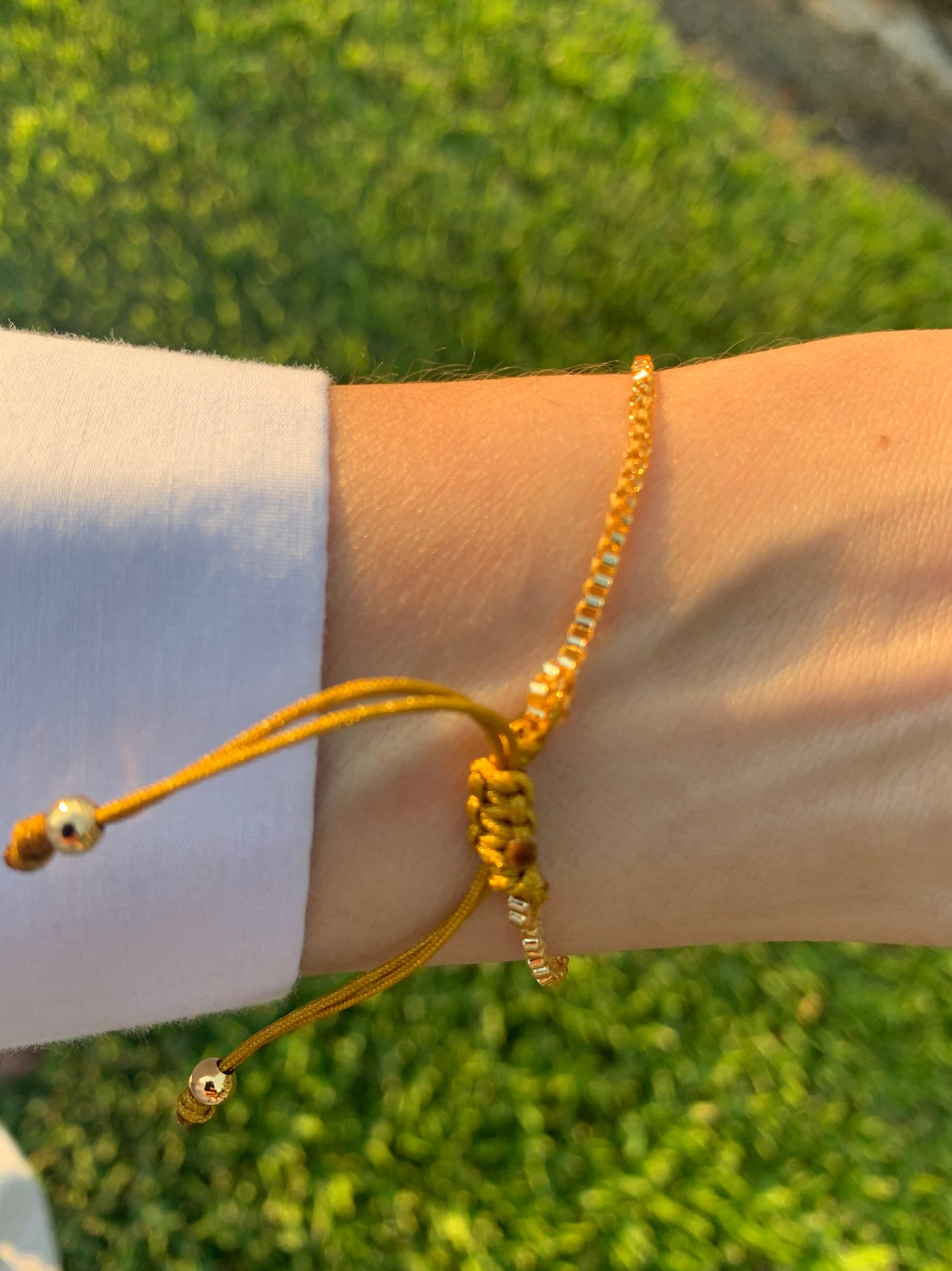 Beige, rose and gold bracelet