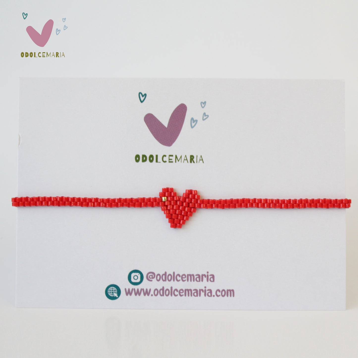 Miyuki Red Heart Wrap Bracelet