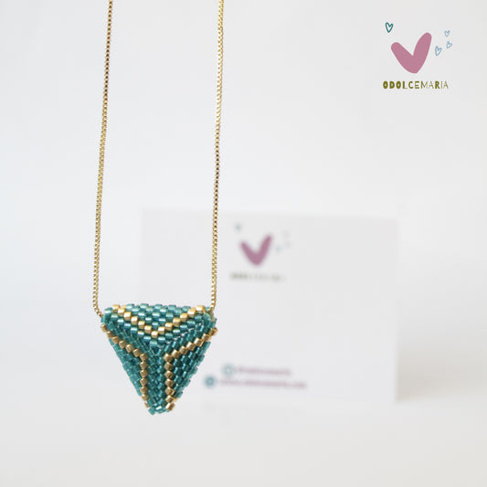 Stylish and Versatile Miyuki  Gold Aquamarine Necklace