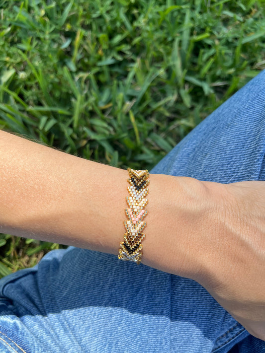 Handmade Miyuki Wrap Bracelet Sunset